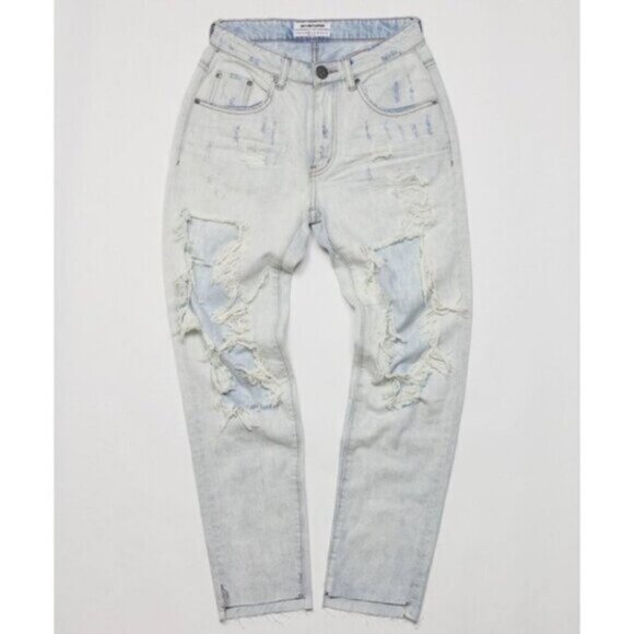 Free People One Teaspoon Awesome Baggies Jeans Straight Leg High Waist 24 - Picture 6 of 15